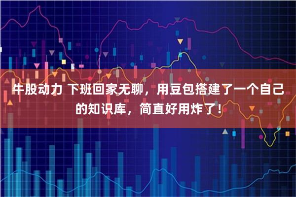 牛股动力 下班回家无聊，用豆包搭建了一个自己的知识库，简直好用炸了！